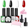 Kits d'art d'ongle AOPMALL Gel vernis Semi Permanent Soak Off UV LED Kit pour manucure 8 pièces/ensemble