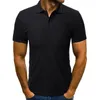 Men's Polos 2023 Arrival Cotton Men Shirt Tops Fashion Brand Plus Size Short Sleeve Black White Homme Camisa 3XL