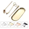 3Pcs/set Candle Snuffer Wick Trimmer Hook Stainless Steel Candle Accessories Gold/Black/Rose Gold/Silver Home Decoration bb0218