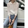 Damesbreien Gebreide kleding Regelmatig solide viscose het hele seizoen Casual Medium Strecth Cardigan Koreaanse mode B4