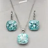 Ketting oorbellen set 11.11 Verkoop mode bruids 12 mm Oostenrijks kristal voor dames stenen oorrang sieraden parure Bijoux femme