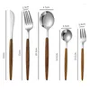 Utensílios de jantar conjuntos de ouro talheres de aço inoxidável 30pcs faca faca colher de jantar em casa talheres de sobremesa de mesa