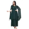 Vêtements ethniques en mousseline de soie robes de soirée Abayas pour femmes Dubai 2023 Robe musulmane Kaftan Robe Ensemble Femme Musulmane Jilbab Hijab