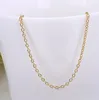 Ketten 18 Karat Gold Edelstahl Mode 45Add5Cm Dünne Link Halsketten DIY Anhänger Edlen Schmuck Für Frauen Mädchen Drop Lieferung Anhänger Dh6Qp