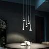 Hanglampen Noordse studio Regenlichten Villa trap kristal hanglamp decor suspendu verlichting restaurant slaapkamer bedlamp