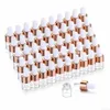 Perfume Bottle 203050 Pcs Mini Dropper Bottles Essential Oil Aromatherapy Bottles with Rose Gold Cap Reagent Pipettes Bottles 1ml 2ml 3ml 5ml 230217