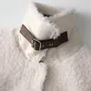 Frauen Pelz Faux Winter Mode Echte Schafe Mäntel Für Frauen Lange Wolle Jacke Weiß Natürlichen Kragen Casual Lose Mantel weibliche Luxus