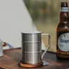 Tasses 350 ML Rétro Bière Tasse 304 En Acier Inoxydable Café Tasses À Thé Creative Camping En Plein Air Pique-Nique Ustensiles