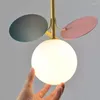 Pendant Lamps Bedside Small Chandelier Nordic Macaron Decoration Household Single-head Long-line Children's Room Bedroom Study Lamp