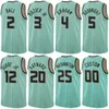 Déclaration imprimée City Basketball Maillots Gordon Hayward 20 Terry Rozier III 3 LaMelo Ball 1 Kelly Oubre Jr 12 Theo Maledon 9 Reggie Jackson 1 Personnalisé Hommes Femmes