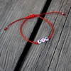 Pendant Necklaces 2pcs/Pairs Custom Black Red Thread DIY Letter Paired Bracelets Women Men Heart Name Lucky Bracelet Friendship Pulseras