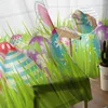 Tenda Uova di Pasqua Orecchie Erba Tende trasparenti in tulle per soggiorno Camera da letto Cucina Velatura Decorazione domestica