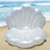 Tubi galleggianti gonfiabili Galleggiante con conchiglia gigante per piscina con una palla di perle a conchiglia galleggiante per il nuoto Spiaggia estiva Tubi gonfiabili