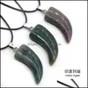 H￤nge halsband naturlig stenp￤rla snidade oxhorn form roskvartz kristall jade onyx halsband helande skyddsmycken f￶r m￤n rop dh6sn