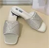 Klassieke Designer Slippers Dames sexy luxe Pearl Rhinestone Slippers Sandals platform Leisure Zomer Wide Flat Beach Sandals Maat 35-42