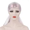 Vêtements ethniques Dromiya Hommes / Femmes Durag Polyester Bandana Chapeau Queue Headwrap Chapeaux Mode Bandeau Musulman Hijab