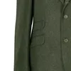 Abiti da uomo Giacca da uomo Tweed a spina di pesce Verde militare Colletto con risvolto Monopetto Steampunk Abbigliamento Matrimonio Smoking Blazer Festa