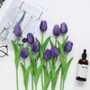 Dekoratif Çiçek Çelenkleri Nordic Style Lale Simülasyon Buket 10 PCS Çok renkli oturma odası masaüstü çiçek kapalı masa FloristryDecora