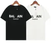 ブランドデザイナーTシャツブラックレッドレタープリントシャツショートメンズアンドラバーズBA、フランス半袖女性のTシャツブランドデザイナートップティー