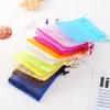 Christmas Decorations 100pcs 10cm 15 Cm Organza Storage Hard Yarn Bunch Wedding Candy Jewelry Gift Packaging Bag