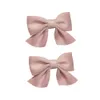 Solid Color Ribbon Bow Hairpins for Kids Grosgrain Bows Hair Clips Boutique Handmade Headwear Girls Baby Hair Accessories 1645