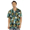 Camisas casuais masculinas Men camisa havaiana Cool do Exército Americano do Exército de Volas de Verão Estilo de praia Us Tamanho dos EUA colarinho cubano Aloha Topsme