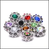 Gancos ganchos de atacado Bot￵es de snap snap snap vintage Clasp 18mm Metal Decorativo Oval Button Charms para Snaps DIY j￳ias DHR3Y
