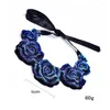 Girocollo Donna Pretty Consume Collana corta Big Blue Rose Ciondolo Collare falso Squisito accessorio per banchetti femminili