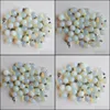 Charms Natural Stone Round Ball Pendant Opal Pendants Chakras Gem Fit Diy Earrings Necklace Making Assorted Drop Delivery Jewelry Fi Dhlhf