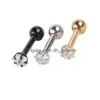 Plugues T￺neis 316L A￧o cir￺rgico Clear Gem Labret Lip anel Earte de orelha Travessuras TRAGUS Brincos de unha Stud 16G Piercings de cartilagem 3 DHGARDEN DHFO2