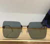 Randlose quadratische Sonnenbrille für Damen, Roségold/Braun, Farbverlauf, Sonnenbrillen-Designer, Brillen, Sunnies Shades, Occhiali da sole, UV400-Schutz, Brillen mit Box