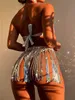 2023 Zomer Vrouwen Designer Swimwear Sexy Luxe Bikini Set Swimsuit High Taille Tassel Rok Swimpak Metallic Three Piece Bikinis Beachwear