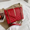 Nuevo bolso de red para mujer, versión roja, bandolera individual, bandolera, gran capacidad, cartero, venta de monederos