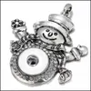 Charms Crystal Snowman Snap Button Accessory Jewelry Diy 18 -миллиметровое имбирное ожерелье для женщин рождественские подарки доставка Findi Dh7h4