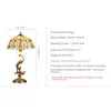 Tafellampen All-Copper Europese stijl Phoenix Wings Bedide Grote Lamp Villa Mansion Creative Art Tiffany Shell Decorative