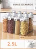 Storage Bottles Jars Joybos Food Storage Jar With Lid Transparent Vacuum Insect-proof Moisture-proof Sealed Oatmeal Storage Barrel Cat Food Bottle 230217