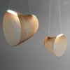 Pendant Lamps Nordic Modern Wooden Chandeliers Living Room Dining Coffee Shop Stairs Bedroom Design Personality LED Lights