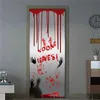 Наклейки на стенах Хэллоуин Кровавый отпечаток ручной отпечатки Страшная дверная занавес