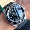 ボックス付きの豪華なシードウェラーD-Blue Watchesセラミックベゼルサファイアメン44mmメンズウォッチファッション自動ムーブメントメカニカルグリデルロッククラスプリストウォッチ