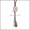Charms mode handv￤vd natursten 7 chakras kristall grov tofs h￤ngande pendants bil bakspegel spegel h￤nge yydhome drop delive dhp1v