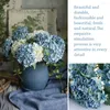 Dekorativa blommor hortensia konstgjorda siden torkad brud hand bukett falsk för bröllopsfest försörjning hem dekoration blomma