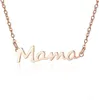 Подвесные ожерелья письма мама ожерелье для женщин розовое золото цвета мама конец модный воротник ювелирные украшения День матери 2023