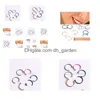 Naso Anelli Studs Nuovo arrivo Mix 6 colori Titanio anodizzato cerchio Body Piercing Jewelry 4 Drop Delivery Dhgarden Dhzra