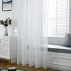 Gardin silvertryck ren fönster gardiner för vardagsrummet sovrummet moderna tyll voile organza tyg draperier