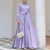 Etnische kleding moslim mode vrouwen solide kleur collage stretch moslimiën