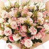 Fiori decorativi Simulazione Fiore Seta Bouquet di crisantemo Ortensia Peonia Sposa retrò con finta decorazione per la casa di nozze Bouque