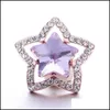 CLASP HAKEN NOOSA Big Five Pointed Star Rhinestone 18mm gember snap sieraden sier vergulde doe -het -zelf ketting