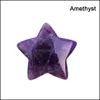 Pietra Luna Set a forma di stella Statue Ametista viola Cristallo Mascotte Meditazione Guarigione Reiki Gemma Regalo Room Deco Yydhhome Drop Del Dhlkc