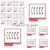 Bijoux à sourcils Mode E05 En gros Double Gem Stud 100Pcs / Lot Mix 8Color Acier Corps Piercing Anneau Drop Livraison Dhgarden Dhmjd