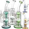 Arm Tree Perc Glass Water Bongs Hookahs Oil Rigs Recycler Dab Bong Smoke Glass Pipe com junta de 14mm